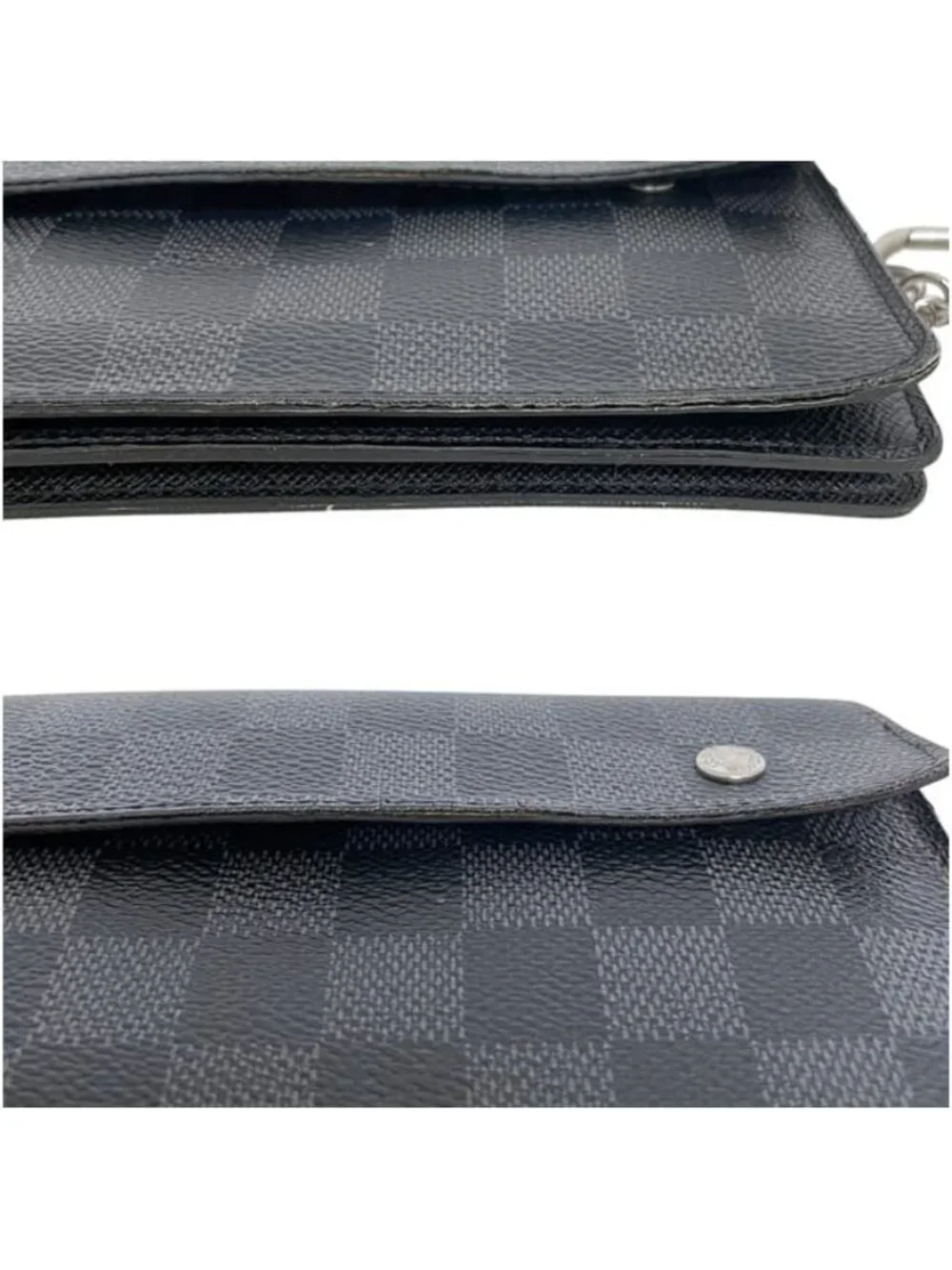 Louis Vuitton Bifold Wallet Portefeuille Accordion Black Damier Graphite Canvas